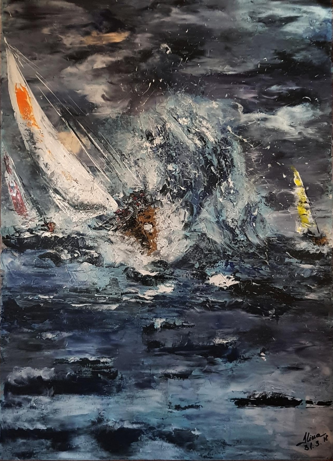 ArteDiAlina.com painting: breaking wave